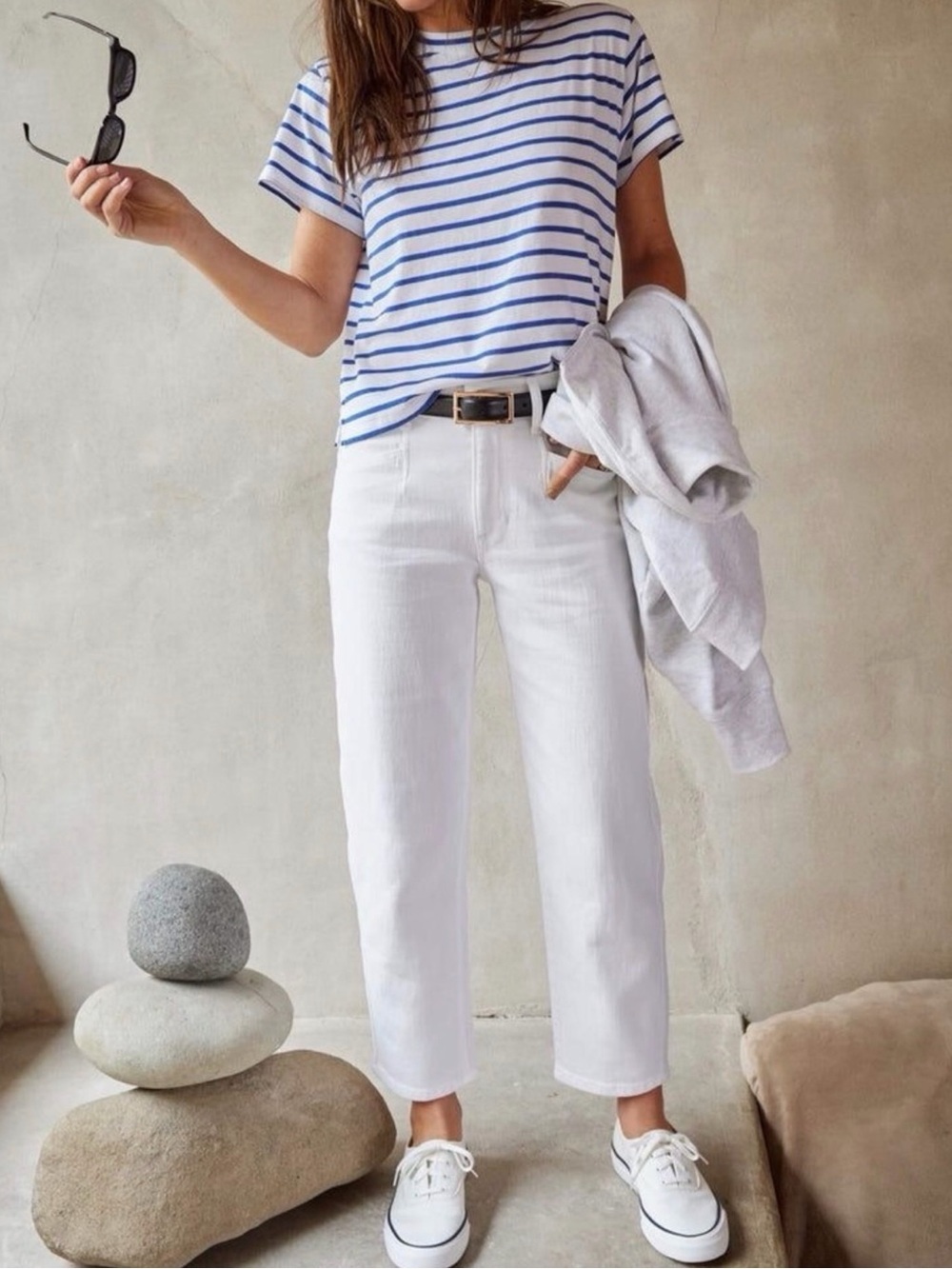 AYR The Beat White Barrel Jeans